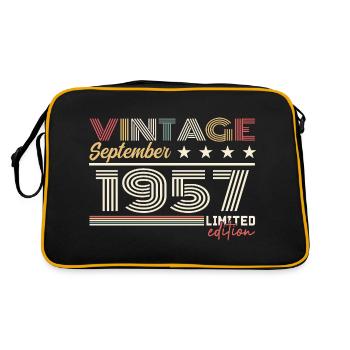 Vintage Septembre 1957 Septembre 1957 September - Sac Retro - noir/or - Dos