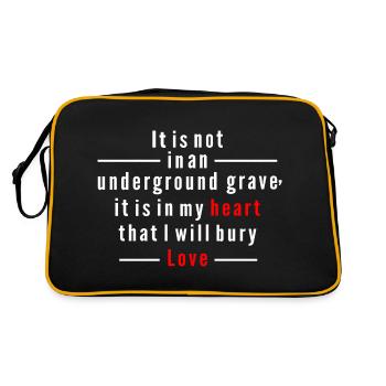 Citation d’amour - Sac Retro - noir/or - Dos