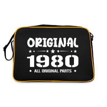 Né en 1980, Cadeau Anniversaire 1980 Original 1980 - Retro Tasche - Schwarz/Gold - Hinten