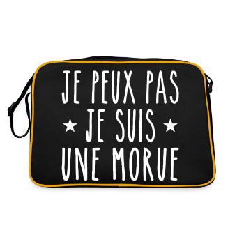 I can't I'm a cod - Retro Bag - black/gold - Back