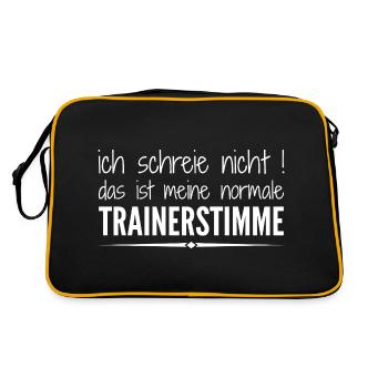 Cadeau de l’entraîneur Club de sport Entraîneur criant fort - Sac Retro - noir/or - Dos