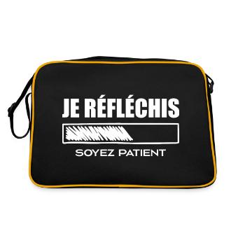 I'm thinking about it, be patient - Retro Bag - black/gold - Back