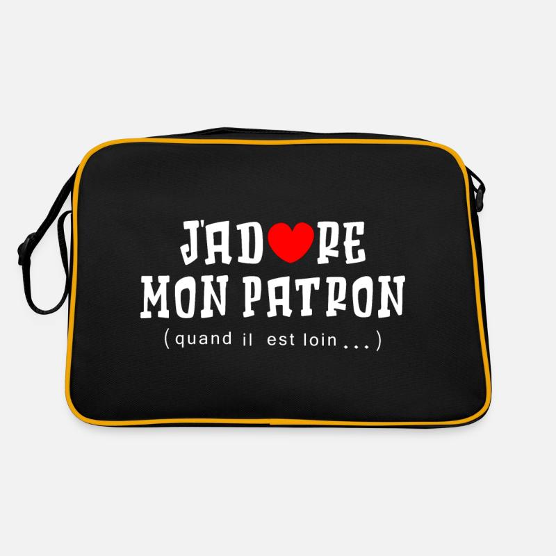 J ADORE MON PATRON - Sac Retro - noir/or