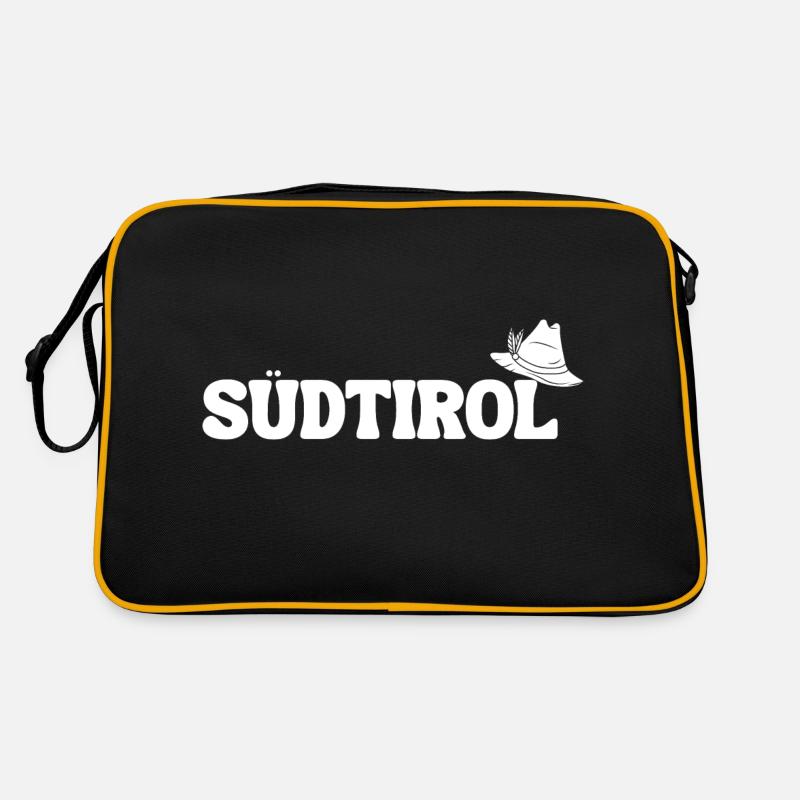 Südtirol - Retro Tasche - Schwarz/Gold