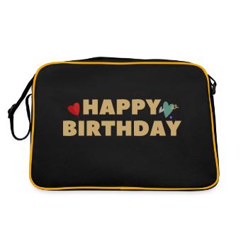Bonne idée cadeau d’anniversaire - Sac Retro - noir/or - Dos