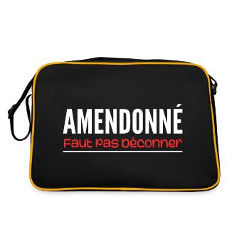 amendonné faut pas déconner - Sac Retro - noir/or - Dos