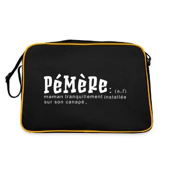 svg Mutter - Retro Tasche - Schwarz/Gold - Hinten