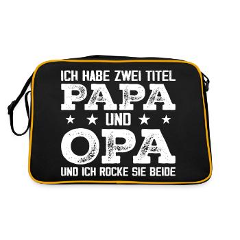 I have two titles: Dad and Grandpa - Retro Bag - black/gold - Back