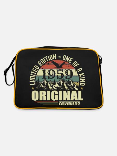 Original 1959 Vintage Rétro Vintage 1959 Né - Sac Retro - noir/or - Dos