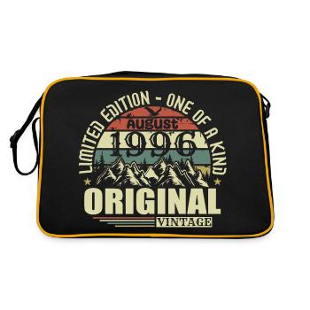 August 1996 Birthday August 1996 Vintage August - Retro Bag - black/gold - Back