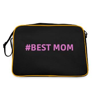#Best Mom Supermama Mummy Heart - Retro Bag - black/gold - Back