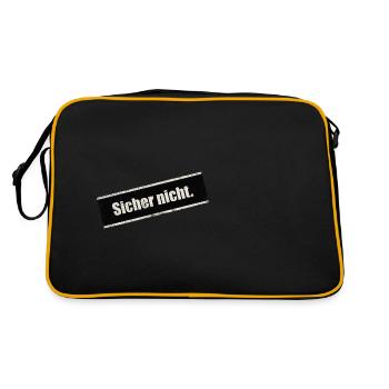 Text Sicher nicht - Retro Tasche - Schwarz/Gold - Hinten