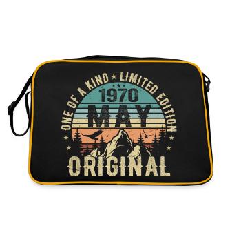 Legenden Mai 1970 Geburtstag Vintage Mai 1970 - Retro Tasche - Schwarz/Gold - Hinten