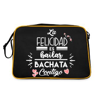 Le bonheur danse la Bachata avec toi - Sac Retro - noir/or - Dos