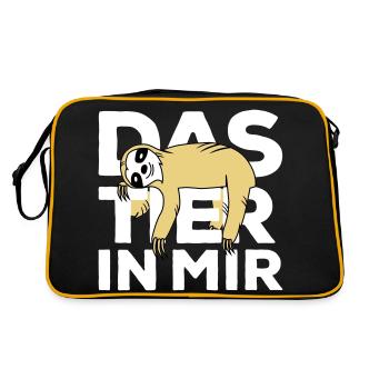 Raise the animal in me Faultier - Retro Bag - black/gold - Back