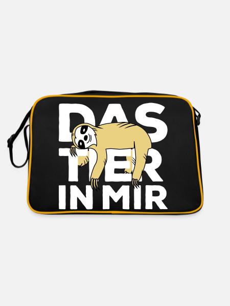 réveiller l'animal en moi fainéantise - Sac Retro - noir/or - Dos