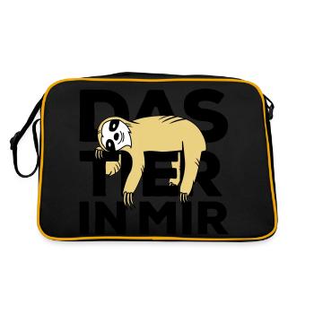 Raise the animal in me Faultier - Retro Bag - black/gold - Back