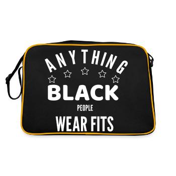 ANYTHING BLACK PEOPLE WEAR FITS - Retro Bag - black/gold - Back