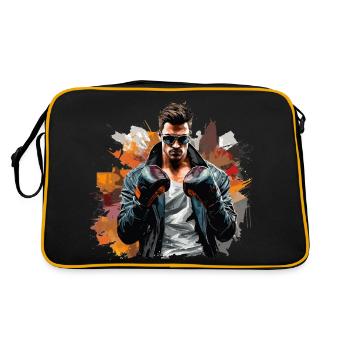 KO | Graffiti Style Boxer - Sac Retro - noir/or - Dos