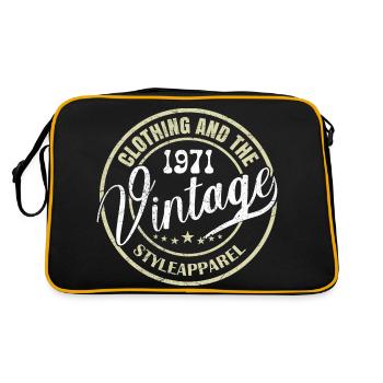 Vintage 1971 Birthday Gift 1971 Retro 1971 - Retro Bag - black/gold - Back