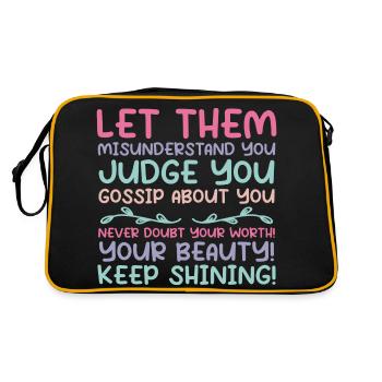 Let Them Misunderstand You Judge You Gossip About - Retro Bag - black/gold - Back