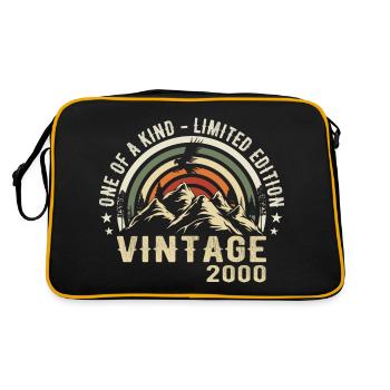 Né en 2000 Vintage 2000 Anniversaire Rétro 2000 - Sac Retro - noir/or - Dos