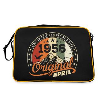 Original Avril 1956 Cadeau Millésime Avril 1956 - Sac Retro - noir/or - Dos