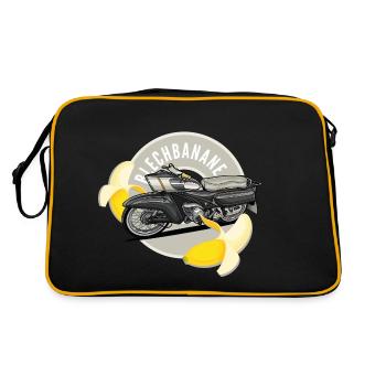 Tin banana // Illustration - Retro Bag - black/gold - Back