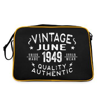1949 Juin 1949 Anniversaire Juin 1949 Juin Anniversaire - Sac Retro - noir/or - Dos