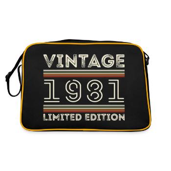 Millésime 1981 - Année 1981 Cadeau d’anniversaire 1981 - Sac Retro - noir/or - Dos
