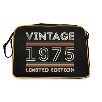 Millésime 1975 - Année 1975 Cadeau d’anniversaire 1975 - Sac Retro - noir/or - Dos