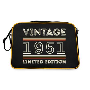 Vintage 1951 - Year 1951 Birthday Gift 1951 - Retro Bag - black/gold - Back