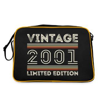 Millésime 2001 - Année 2001 Cadeau d’anniversaire 2001 - Sac Retro - noir/or - Dos