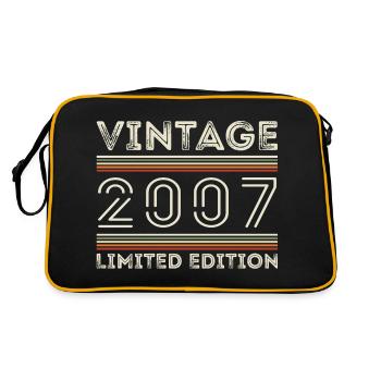 Millésime 2007 - Année 2007 Cadeau d’anniversaire 2007 - Sac Retro - noir/or - Dos