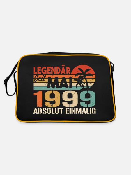 Legendary since May 1999 - Birthday in May 1999 - Retro Bag - black/gold - Back