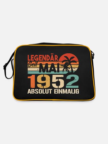 Legendary since May 1952 - Birthday in May 1952 - Retro Bag - black/gold - Back