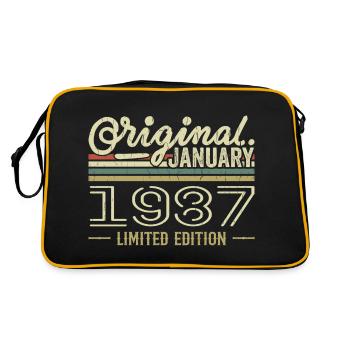 Janvier 1987 anniversaire Janvier 1987 cadeau 1987 - Sac Retro - noir/or - Dos