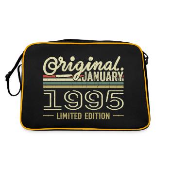 January 1995 Birthday January 1995 Gift 1995 - Retro Bag - black/gold - Back