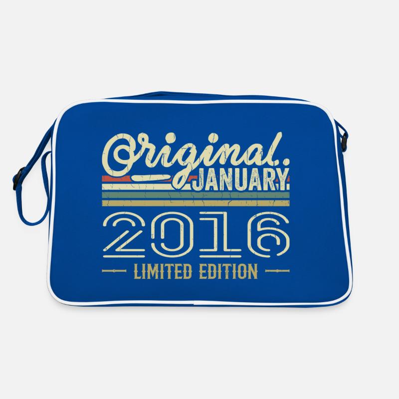 Janvier 2016 anniversaire Janvier 2016 cadeau 2016 Sac Retro
