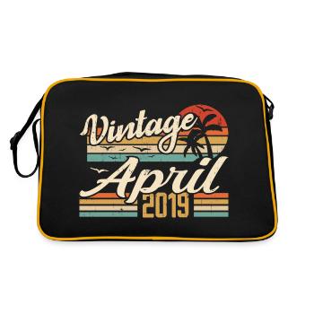 Avril 2019 Anniversaire Idée Cadeau Vintage 2019 - Sac Retro - noir/or - Dos