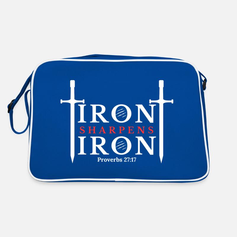 Iron Sharpens Iron - Proverbs 27:17 Apparel Retro Bag