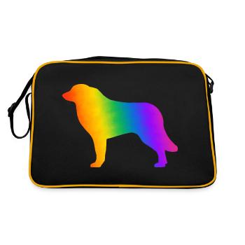 Bouvier des Pyrénées, entièrement personnalisable à volonté - Sac Retro - noir/or - Dos