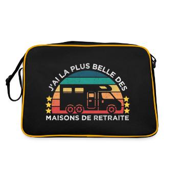 La plus belle maison de retraite humour camping - Sac Retro - noir/or - Dos
