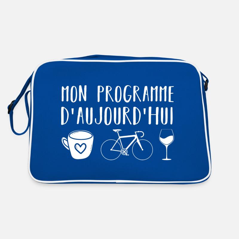 Mon programme d' aujourd'hui café vélo et apéro Sac Retro
