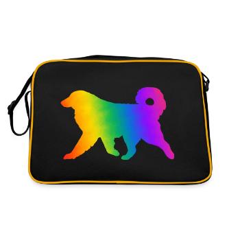 Bouvier des Pyrénées, entièrement personnalisable à volonté - Sac Retro - noir/or - Dos