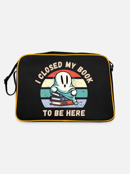 J’ai fermé mon livre pour être ici - Sac Retro - noir/or - Dos