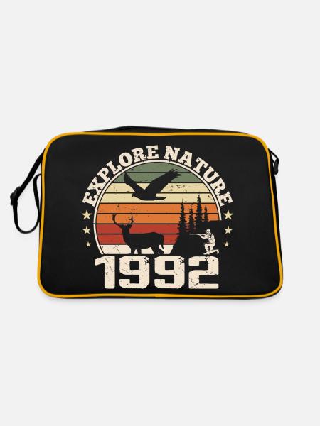 Cadeau Anniversaire 1992 Classique Chasseur 1992 - Sac Retro - noir/or - Dos