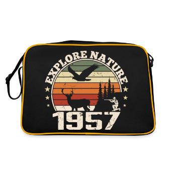 Cadeau Anniversaire 1957 Classique Chasseur 1957 - Sac Retro - noir/or - Dos
