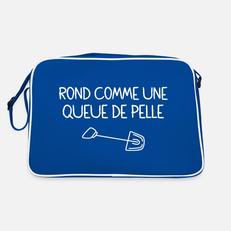 Rond Comme Une Queue De Pelle Expression Drôle Sac Retro