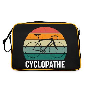 Cyclopathe humour vélo cadeau cyclisme cycliste - Sac Retro - noir/or - Dos
